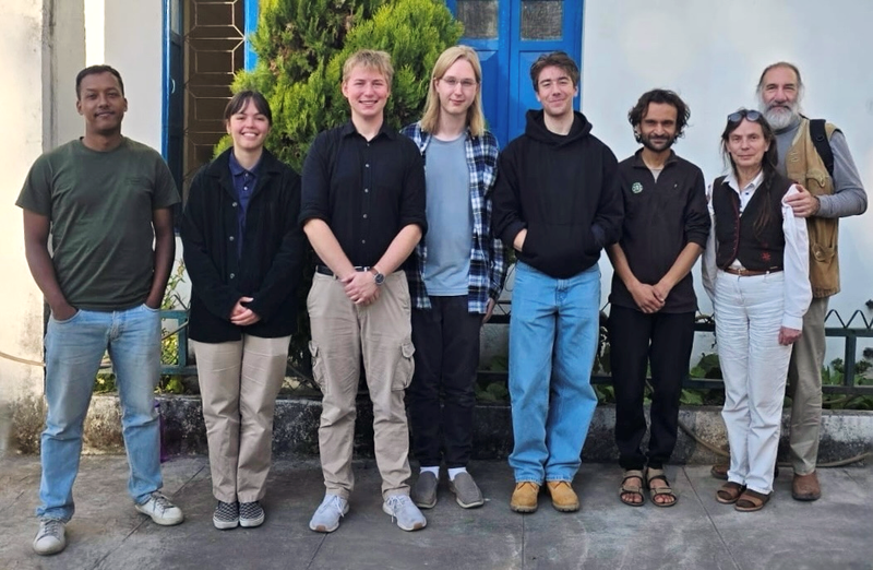 The WPI student team with Hrishav Raj Joshi (Robotics Coordinator), Pawan Dhakal (Senior Products Manager), and project advisors from WPI.